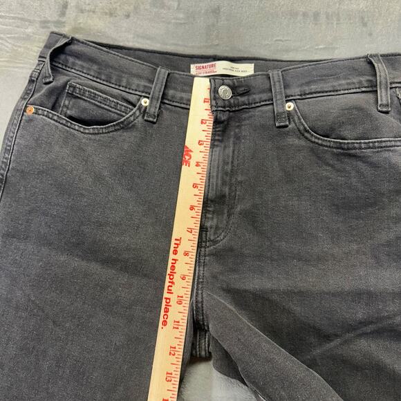 Signature Levi Strauss Women's High-Rise Kick Boot Jeans Size 10 Black #2011 - Picture 7 of 9